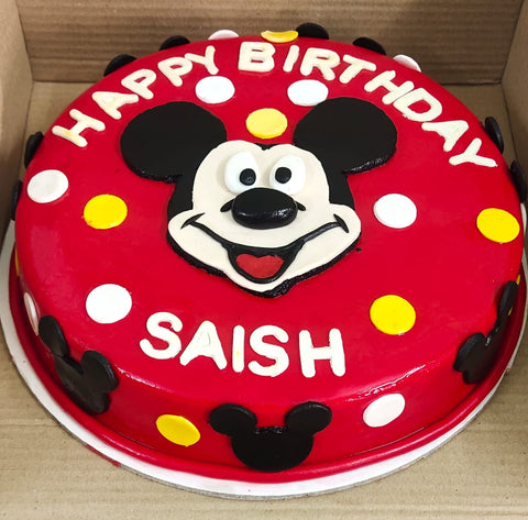 Mickey Mouse Fondant Cake (1 kg) Mickey Mouse Fondant Cake (1 kg)