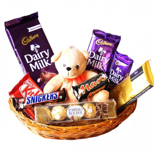 Cadbury Square Shaped Mouthwatering Birthday Gift Hamper Of