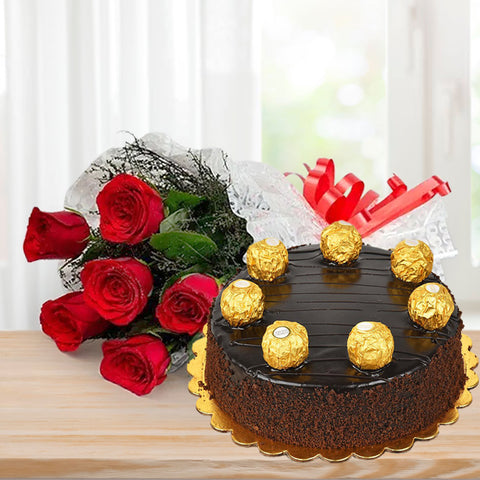 FERRERO-CAKE-N-6-ROSES FERRERO-CAKE-N-6-ROSES