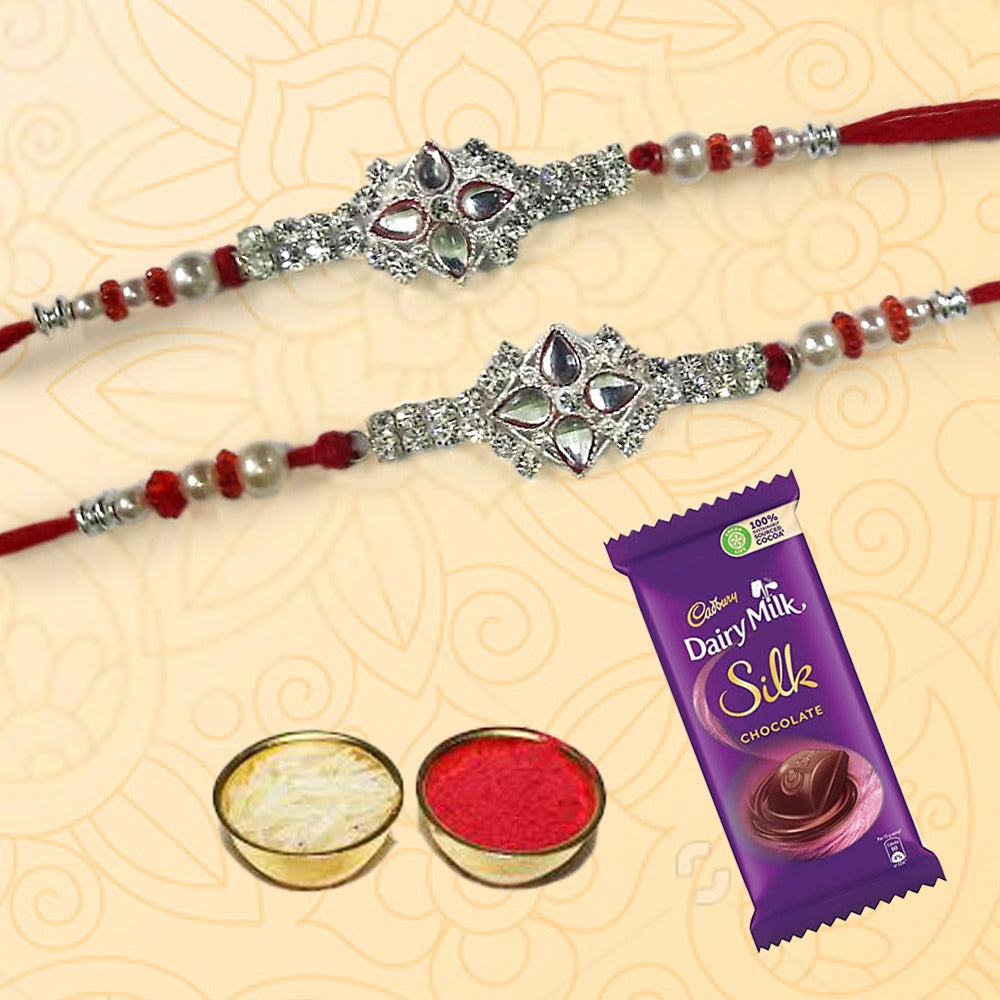 Fancy-Stone-Rakhis-and-Silk-Chocolate Fancy-Stone-Rakhis-and-Silk-Chocolate