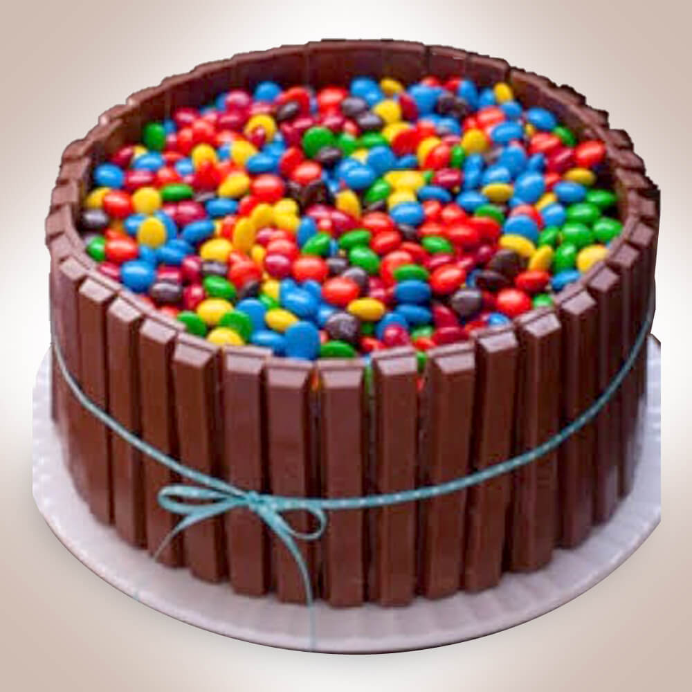 Gems-and-kitkat-cake Gems-and-kitkat-cake