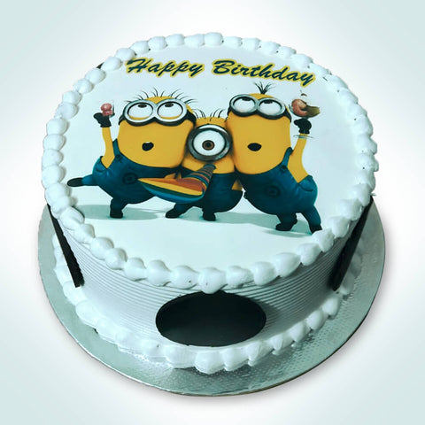 Minion Photo Cake