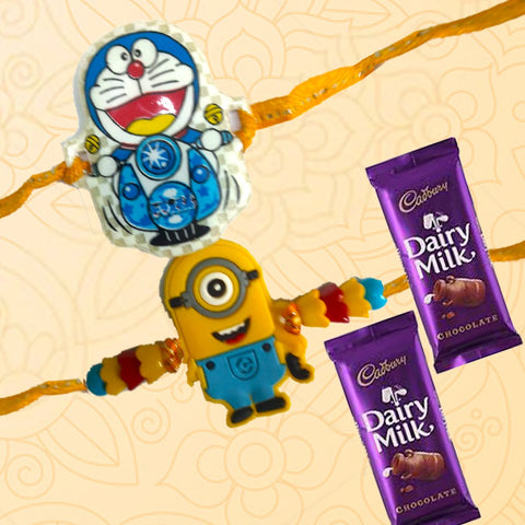 Minion-and-Doraemon-Rakhi Minion-and-Doraemon-Rakhi
