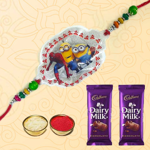 Minion-and-Spiderman-Rakhi Minion-and-Spiderman-Rakhi