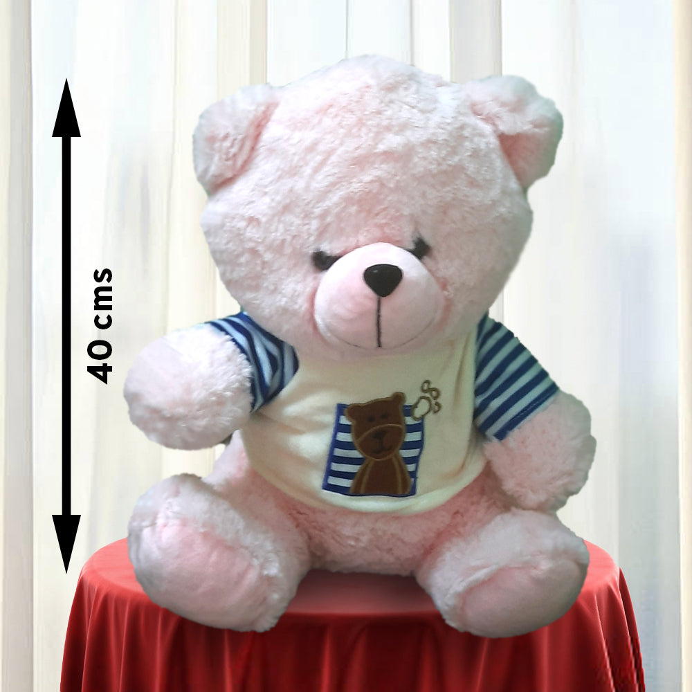 Blushing Love: Adorable 40 cm Pink Teddy Bear
