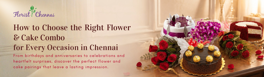 Florist Chennai - How to Choose the Right Flower and Cake Combo for Every Occasion in Chennai