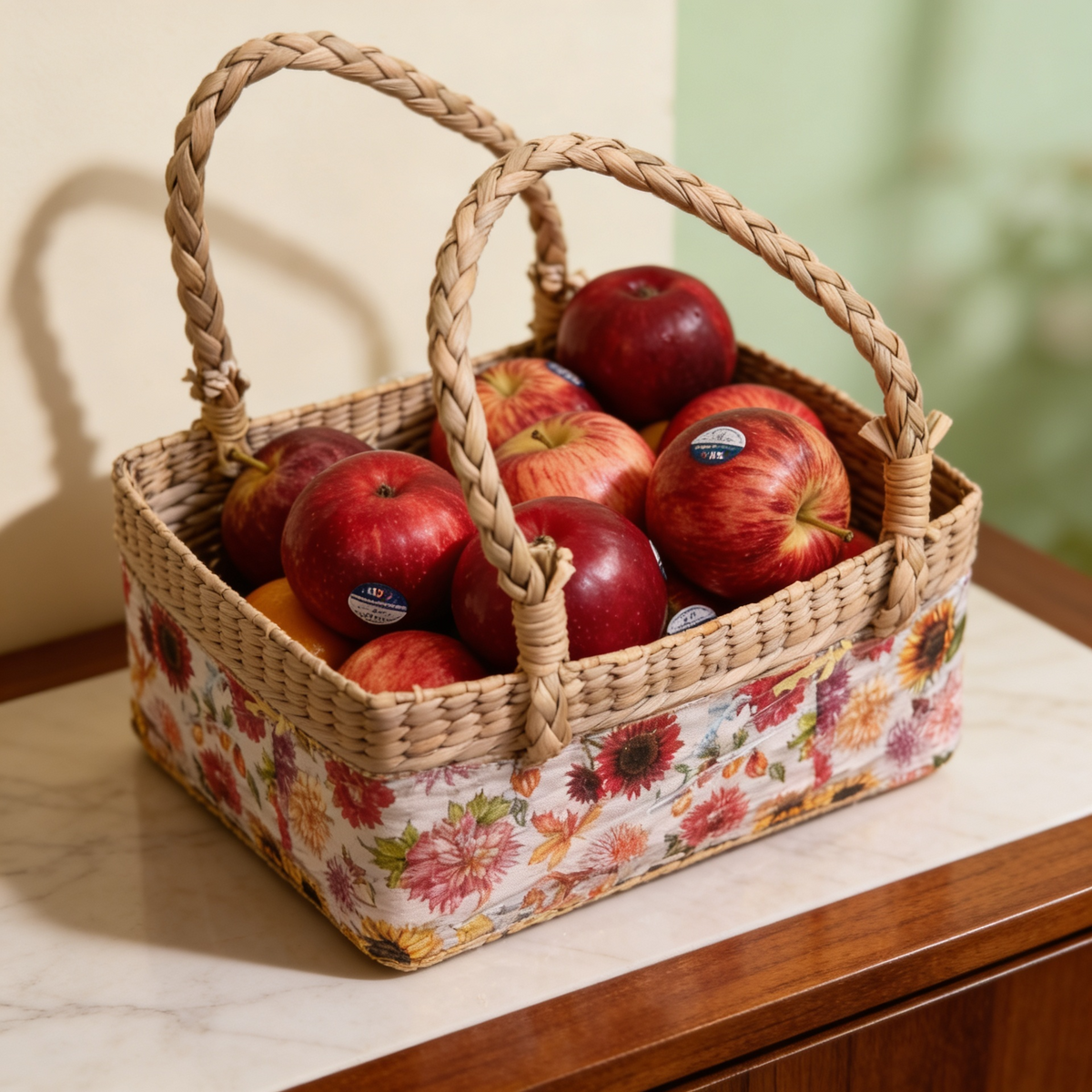 Apples in Kauna Grass Basket