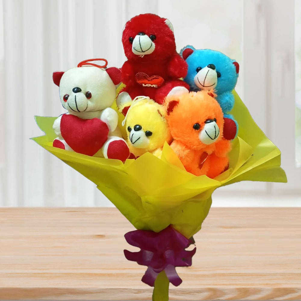 Colourful teddies