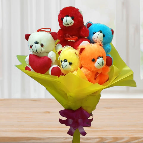 Colourful teddies