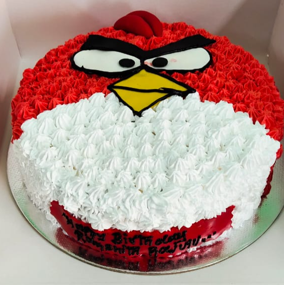 Strawberry Smash: Angry Bird Themed Cake (1 kg)