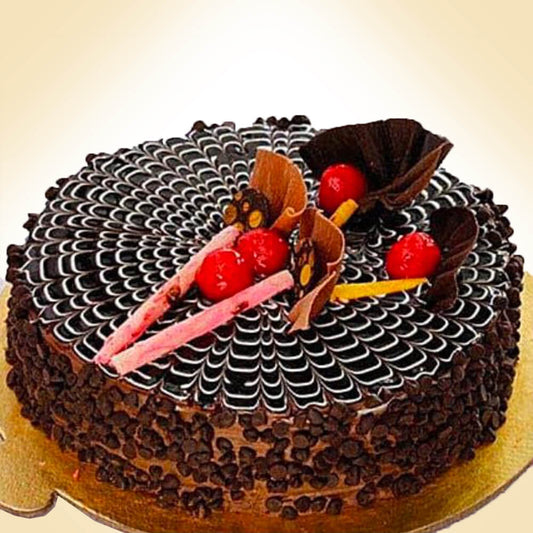 Cherry-and-top-chocolate-cake
