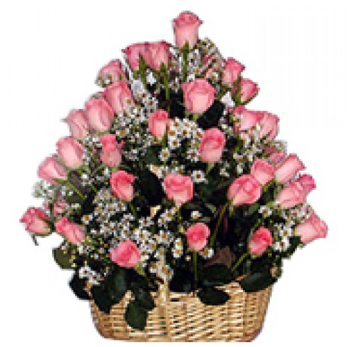    pink-roses-in-a-basket