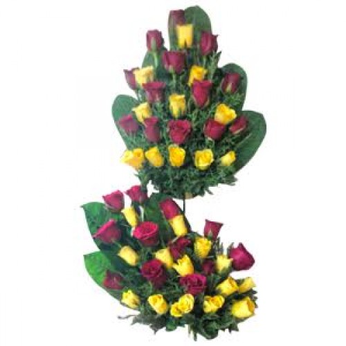 red-and-yellow-rose-in-a-stand
